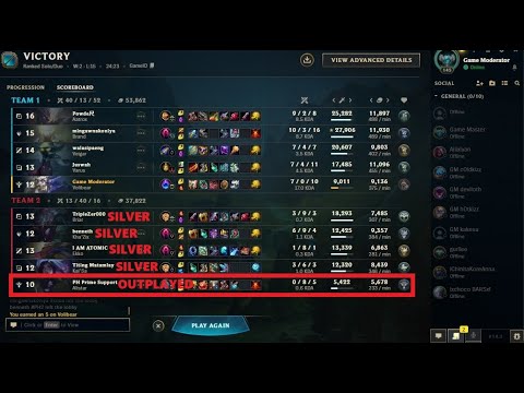 PH Prime Support Alistar Lv49 SMURF got OUTPLAYED on Class S Volibear v14.3 Rank SOLO Support 7/0/10