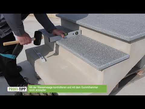 Häusler GesmbH Verarbeitungsvideo - Verlegung von Stufenplatten (Beton)