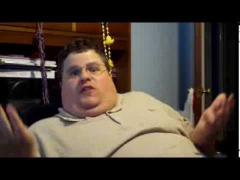 Fat Guy screaming fuck you