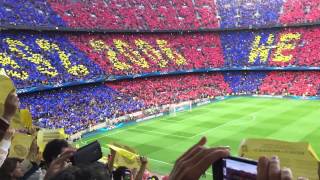 Download lagu FC Barcelona vs Bayern 2015 - Champions anthem and mosaic mp3