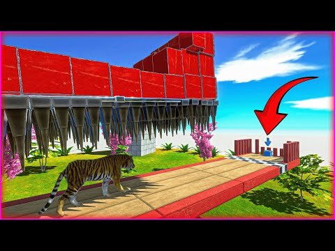 Escape from Deadly Falling Spikes - Who Can Survive? | Animal Revolt Battle Simulator