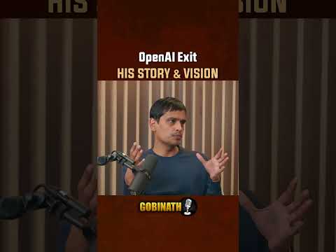 He Resigned from OpenAI — Here’s His Story & Vision Behind ChatGPT | Gobinath #shorts