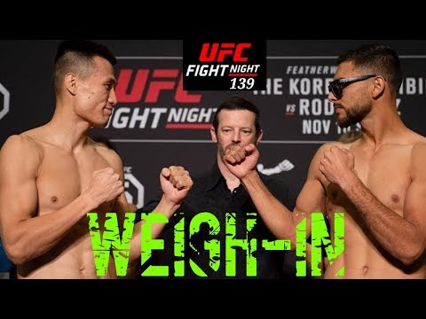 UFC Denver Weigh-In Results ; Chan Sung Jung vs Yair Rodriguez - UFCTALKS