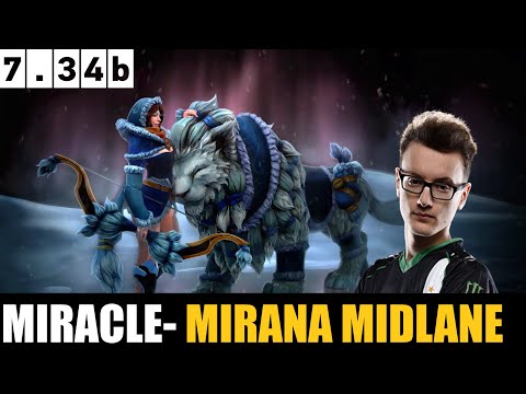 MIRACLE- PLAYING mirana MIDLANE 7.34b - DOTA 2 HIGHEST MMR MATCH #dota2  #dota2gameplay