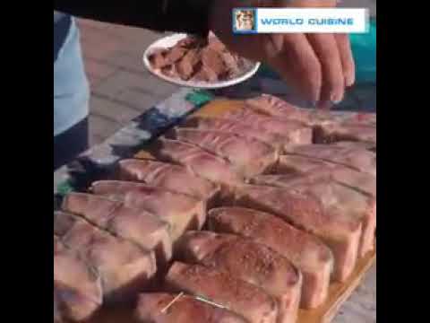 Cook traditional Russian dishes from a 20kg sturgeon fish and picture juice #world#cuisine