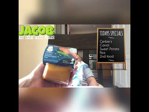 Jacob the baby food critic “Gerber’s carrots sweet potato and pea” 2nd food
