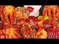 ASMR SPICY SEAFOOD BOIL MUKBANG 매운 해물찜 레시피 OCTOPUS ENOKI MUSHROOM NODDLES COOKING EA
