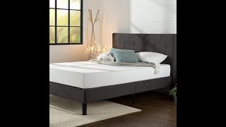 ZINUS Shalini Upholstered Platform Bed Frame / Mattress Foundation / Wood Slat Support/No Box Spring