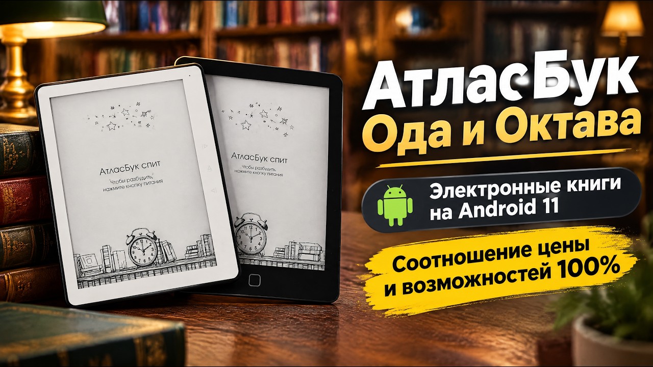 Обзор АтласБук Ода и Октава | E-Ink книги на Android 11