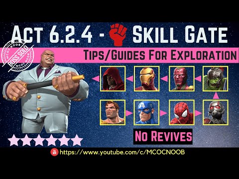 MCOC: Act 6.2.4 - Skill Rarity Gate - Tips/Guide - No Revives - Story quest