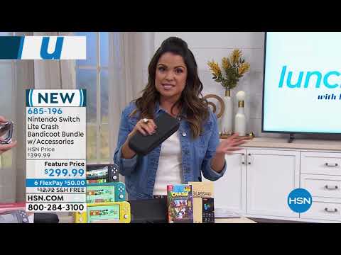 Nintendo Switch Lite Console Crash Bandicoot Bundle with...