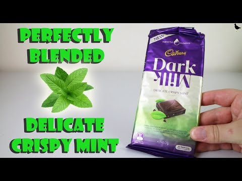 Cadbury Dark Milk Delicate Crispy Mint Chocolate Block Taste Test | Birdew Reviews