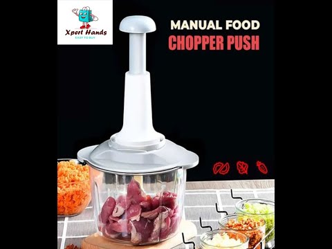 Hand Speedy Chopper Manual,1500ML 3 Curved Stainless Steel Blades /Mincer/Mixer/Blender Chop Fruits