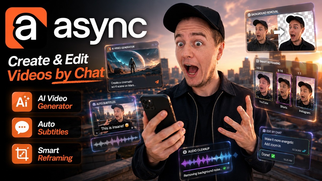 Async – All-in-One AI Creator Tool to Generate and Edit Videos Through Chat video thumbnail