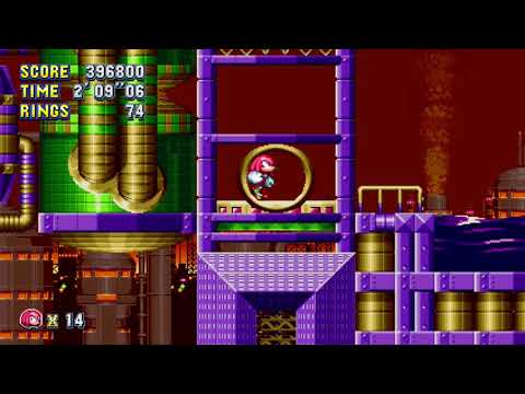 Sonic Mania 100% Walkthrough (Nintendo Switch) - Knuckles - Oil Ocean Zone - Part 34