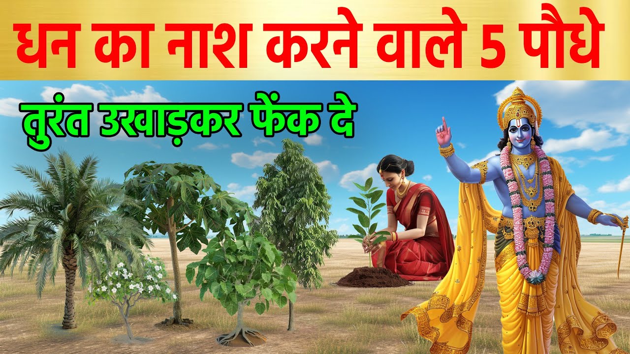 श्री कृष्ण कहते है इन 5 पेड़ पौधों के कारण आती है गरीबी तुरंत उखाड़कर फेंक दे