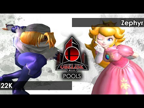 Melee: 22K (Sheik) V Zephyr (Peach/Falcon) - Obelisk 106 Tournament SSBM