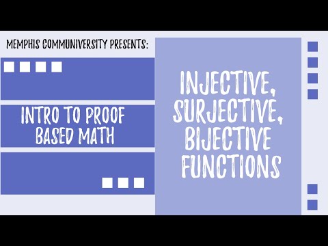 An Intro to Proof Based Math: Injective, Surjective, and Bijective Functions