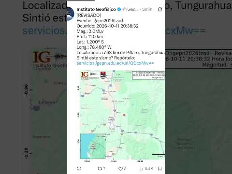 Sismo con epicentro en Píllaro