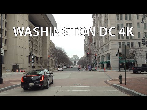 Washington DC 4K - Driving Downtown