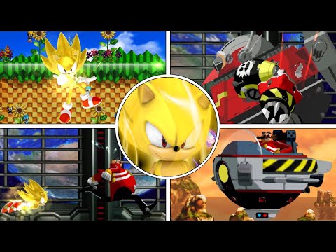 Sonic The Hedgehog 4 Episode 1 - All Bosses As Super Sonic