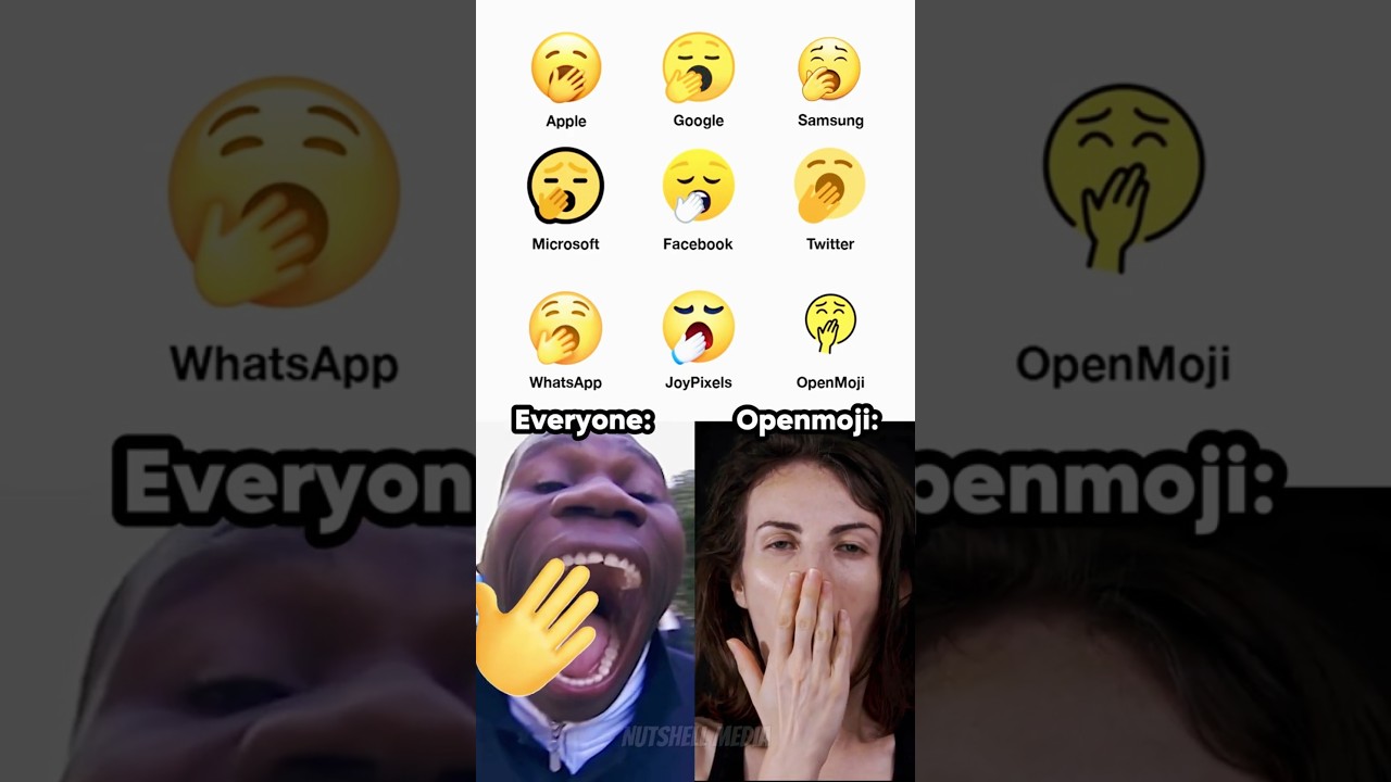 Yawn emoji on different platforms 🥱