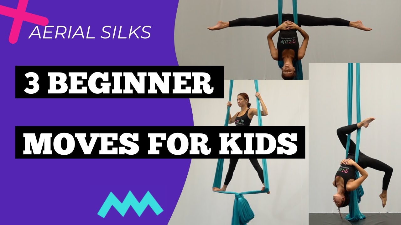 3 Easy BEGINNER Aerial Silks Moves for KIDS