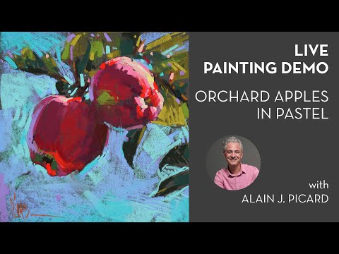 LIVE PAINTING DEMO - Orchard Apples in Pastel