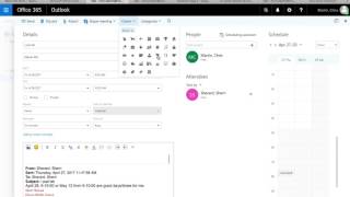 Scheduling meetings from emails in Outlook Online Web Access (Webmail, OWA)