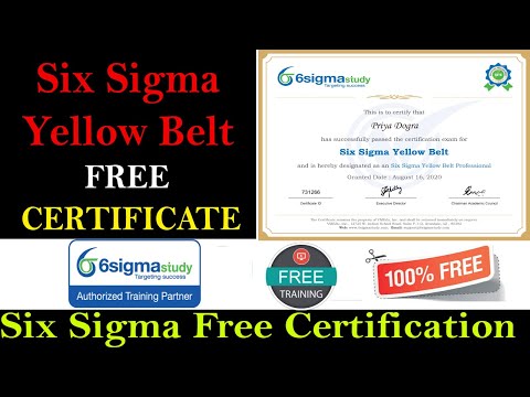 Six Sigma Yellow Belt Certification - Six Sigma Yellow Belt Free Training with Certificate