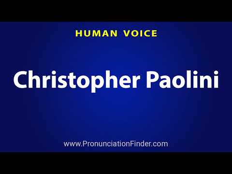 How To Pronounce Christopher Paolini