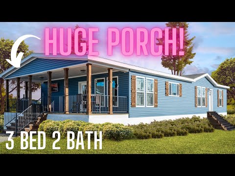 STUNNING DOUBLE WIDE WITH HUGE PORCH! 3 Bed 2 Bath The Shiloh Home Tour