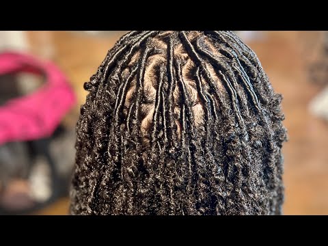 Loc maintenance…”Wrapping the Fuzz” 🙌🏾 #peacefullocs