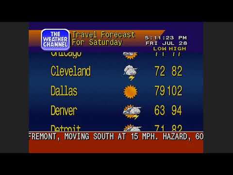 Excessive Heat Warning - WeatherSTAR 4000 simulated local forecast