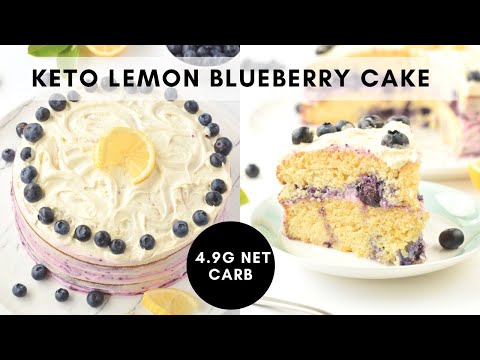 Keto lemon blueberry cake