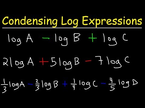 Condensing Logarithmic Expressions
