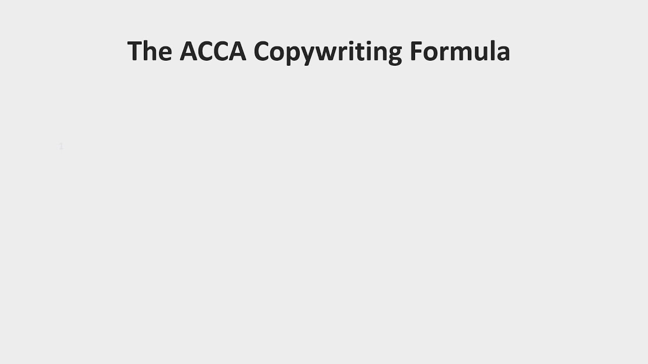 A-C-C-A Copywriting Formula