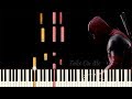 Take On Me (MTV Unplugged) - Deadpool 2 | Piano Tutorial (Synthesia)