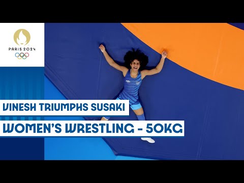 🇮🇳 Vinesh enters women's wrestling freestyle 50kg quarter-finals | Paris 2024 highlights