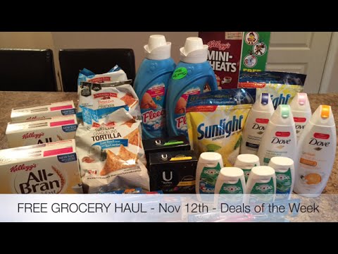 FREE GROCERY HAUL - Nov 12th - Deals of the Week Video