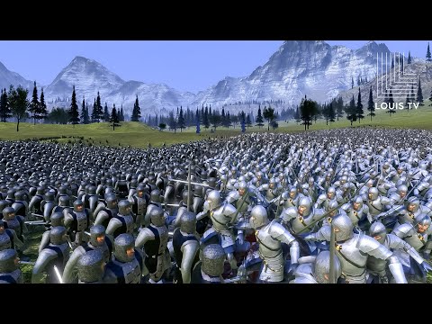 20.000 Dwarf Mattock vs 20.000 Soldier of Gondors- Ultimate Epic Battle Simulator 2- UEBS 2