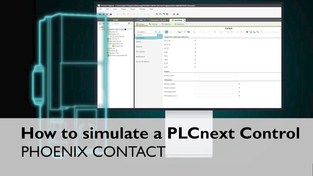 PLCnext Engineer Simulation - program on PLCnext Technology without PLCnext Control hardware at hand