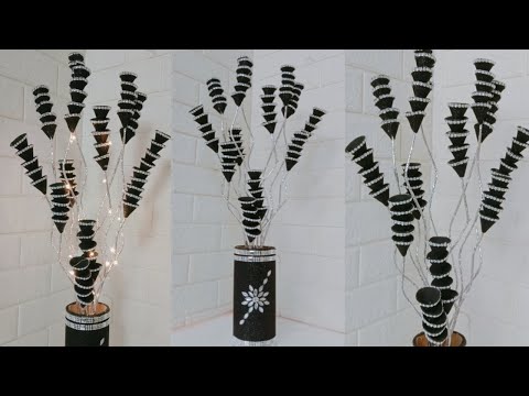 Design Foamiran Flowers and Vases || Corner Flowers || Foam corner flower and flower vase