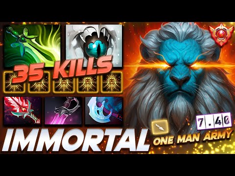 Phantom Lancer One Man Army 35 KILLS - Dota 2 Pro Gameplay [Watch & Learn]