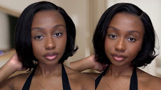 90s Blowout Bob Wig 😍 | Pre-Styled Glueless Wig Install | Ft. BGMGirl Hair