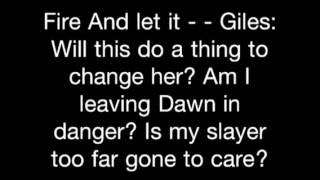 Buffy The Vampire Slayer - Walk Through The Fire - Lyrics