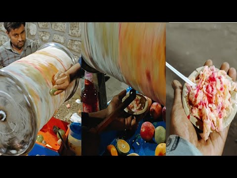 🍨🍓🥭  Mix Fruit Roller Ice Cream for JUST ₹30 🤑🍧 | in BhiwandiStyle Street Food Magic 🌟