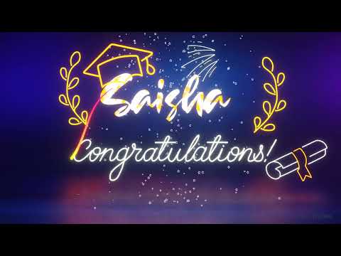 Saisha | Happy Graduation Song | Happy Graduation To You | Happy Graduation Day