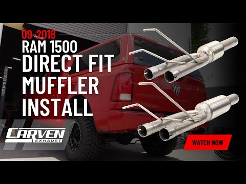 2009-2018 Ram1500 Muffler Direct Fit +5" Tips Install/Overview Video by Carven Exhaust
