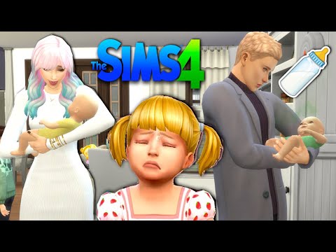 Titi has Twins in Sims 4 - Baby Goldie is Jealous of the Babies!